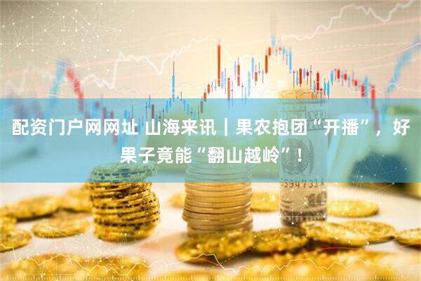 配资门户网网址 山海来讯｜果农抱团“开播”，好果子竟能“翻山越岭”！